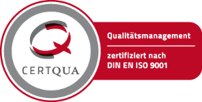 Certqua-Siegel zertifiziert nach DIN EN ISO 9001