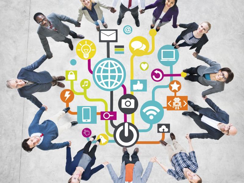 Menschen vernetzen sich