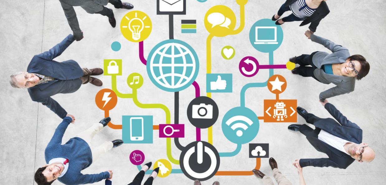 Menschen vernetzen sich