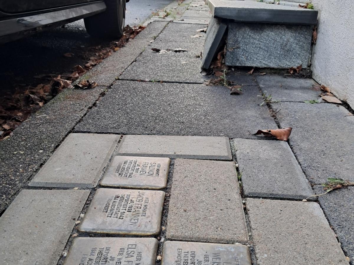 Verlegte Stolpersteine
