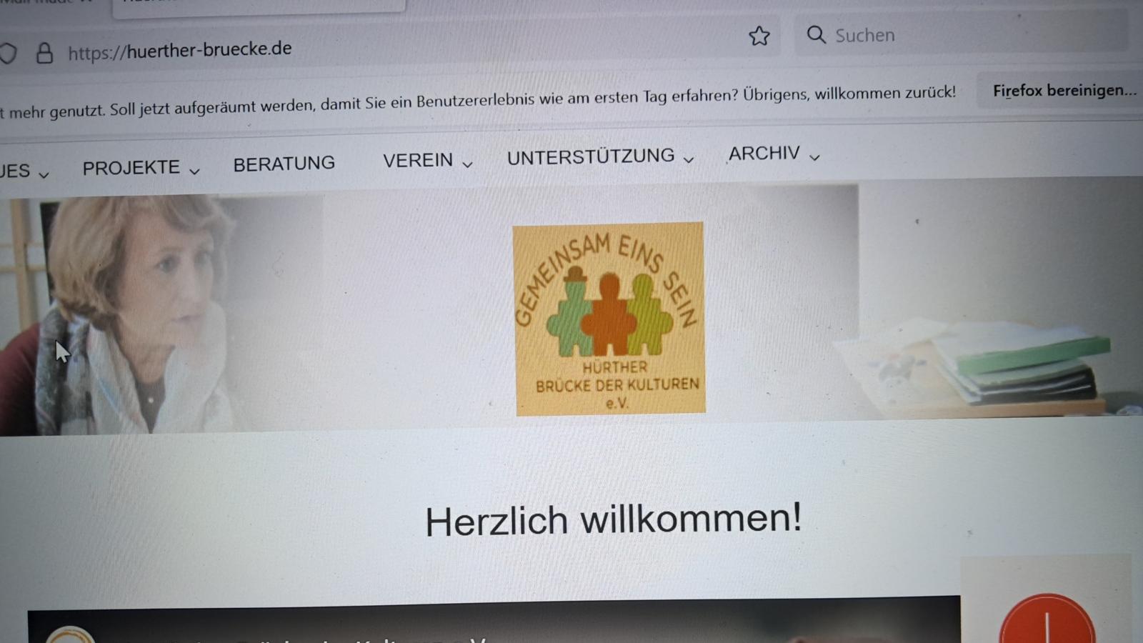 Homepage des Vereins.