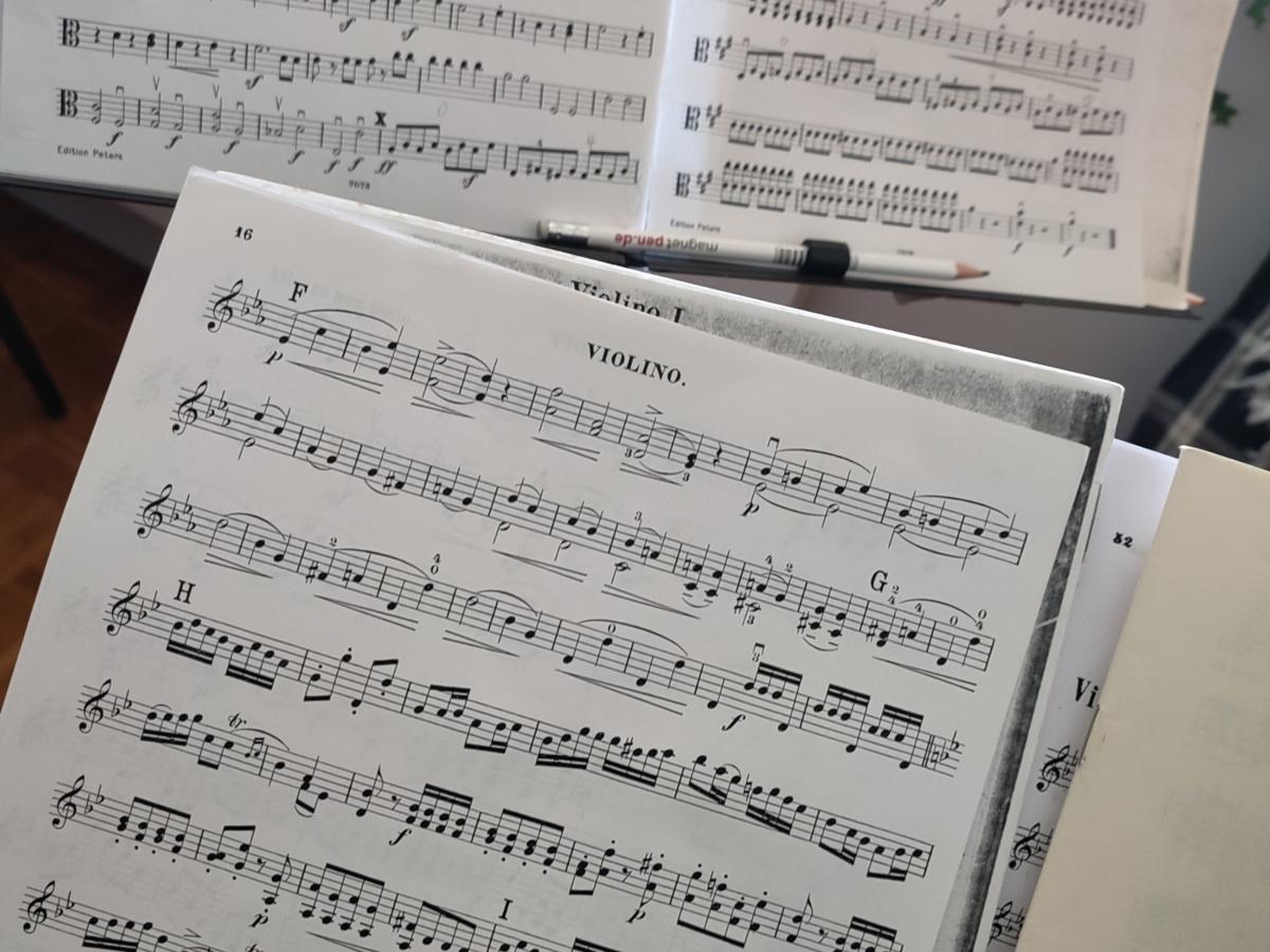 Notenblätter des geistlichen Chores