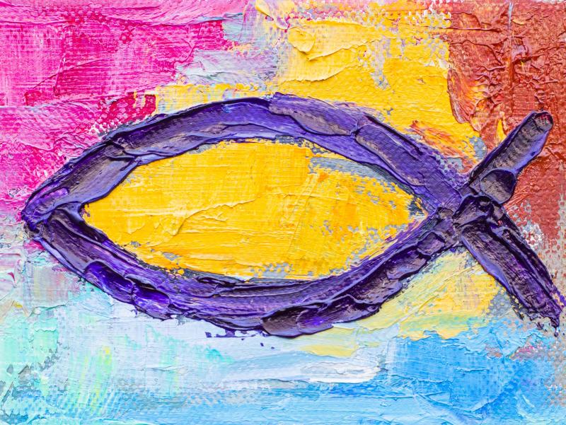 Freedom Studio Fischsymbol Ölfarbe