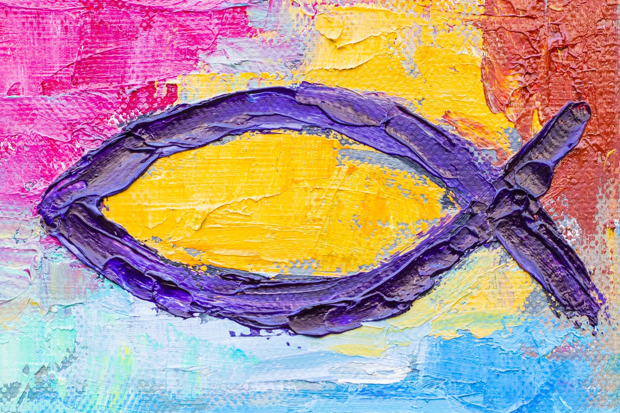 Freedom Studio Fischsymbol Ölfarbe