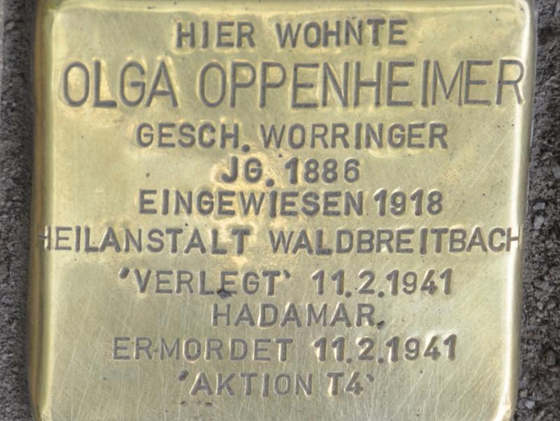Stolperstein für Olga Oppenheimer