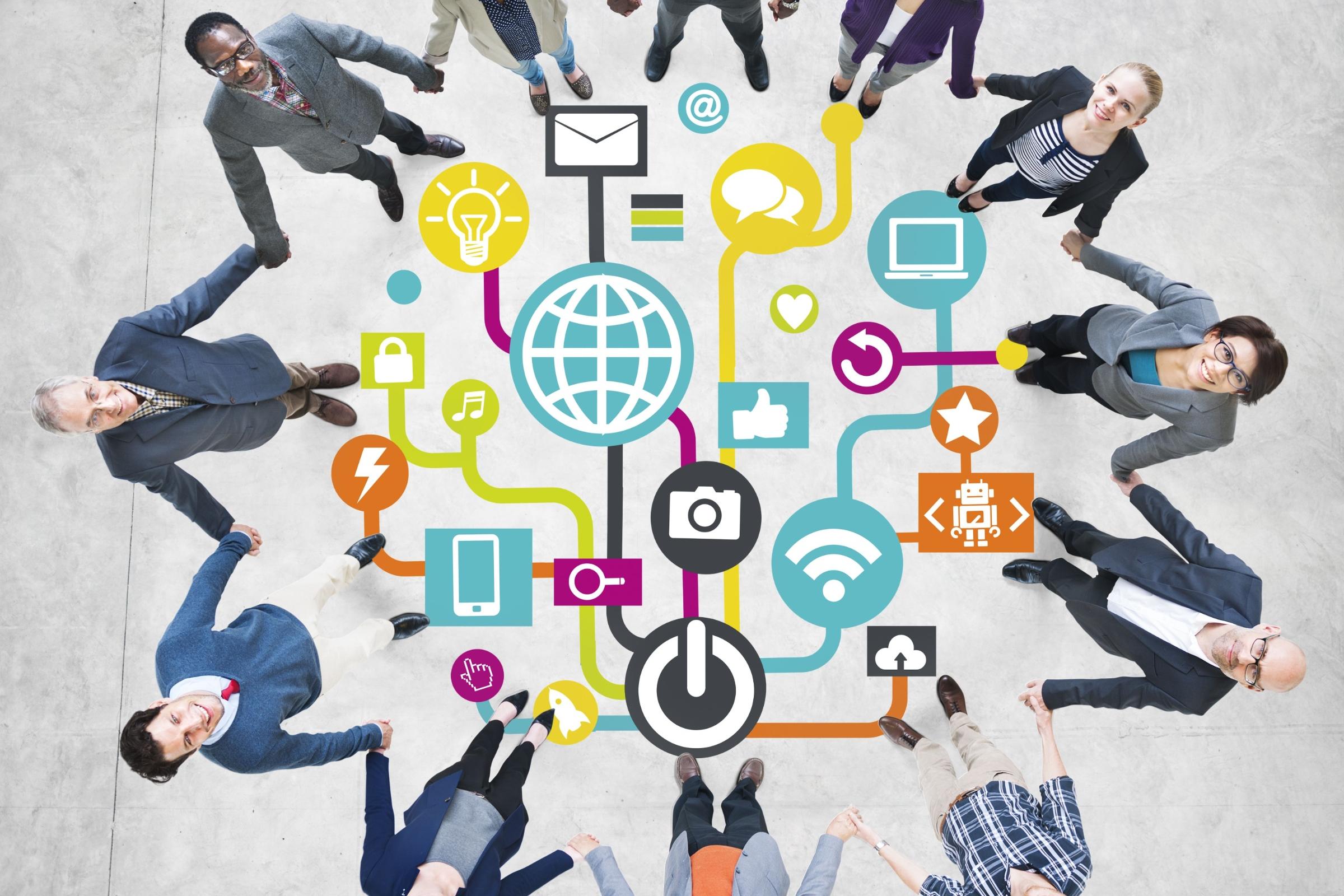 Menschen vernetzen sich