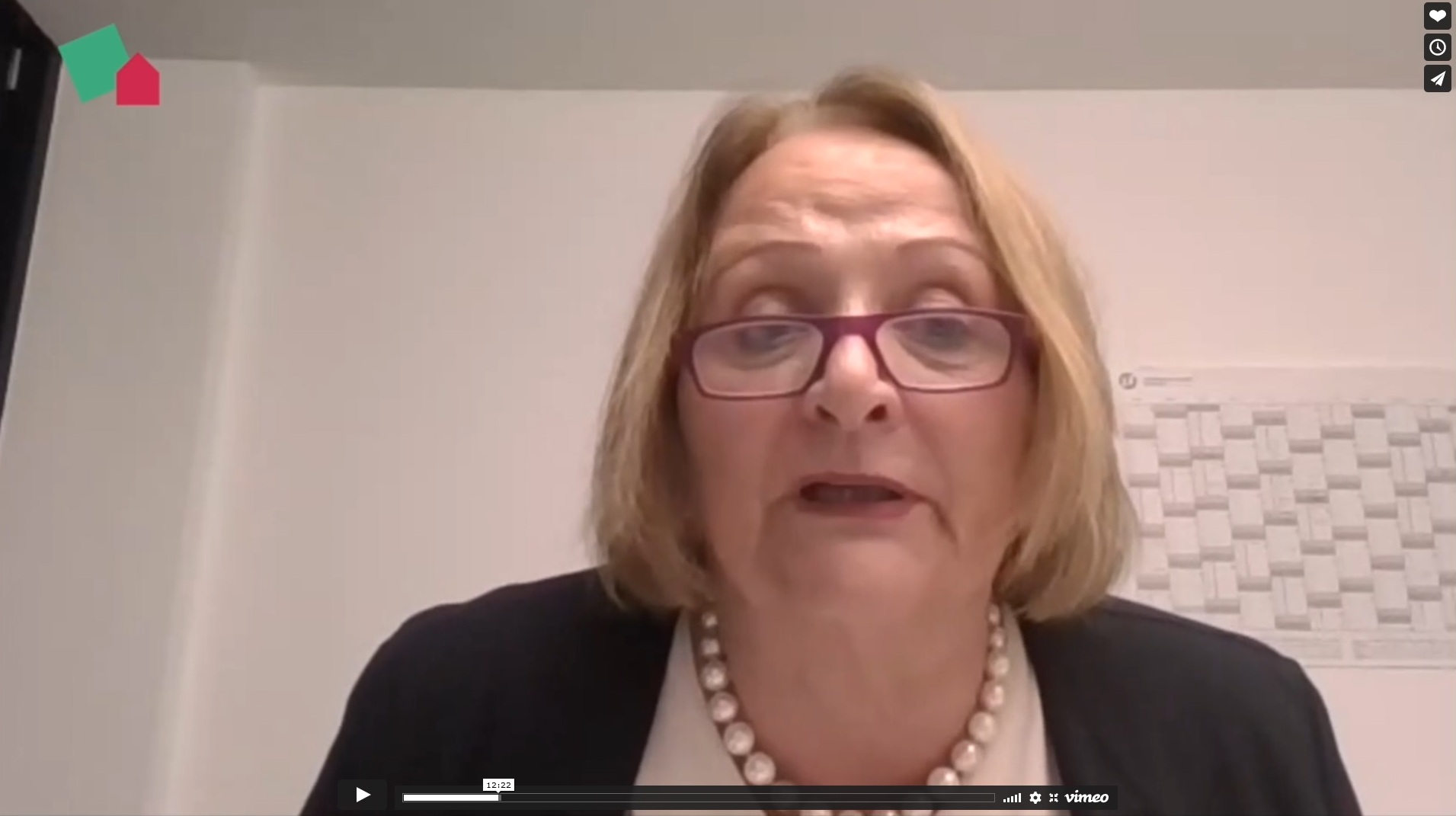 Screenshot von Frau Leutheuser-Schnarrenberger beim Vortrag