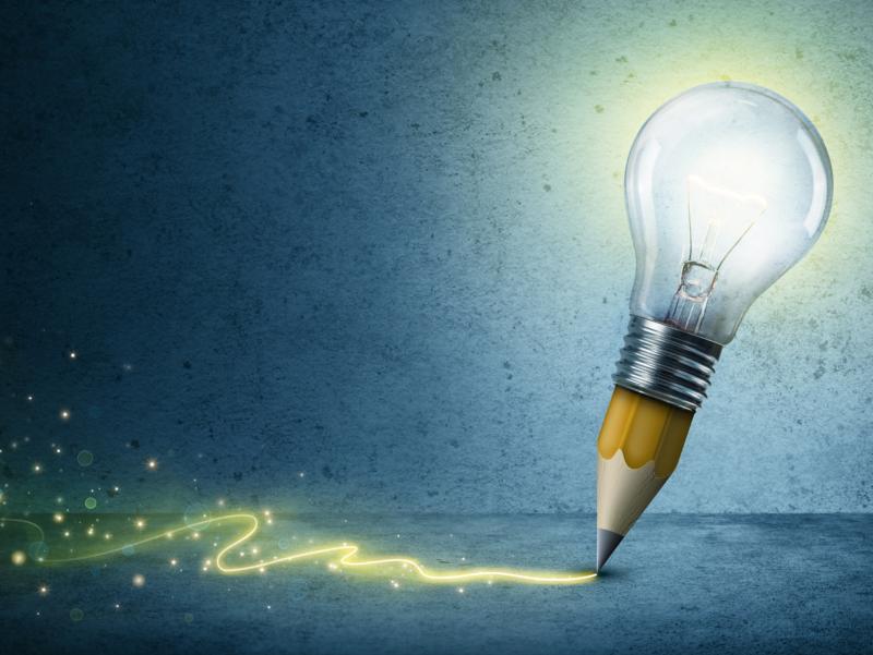 Glühbirne Bleistift