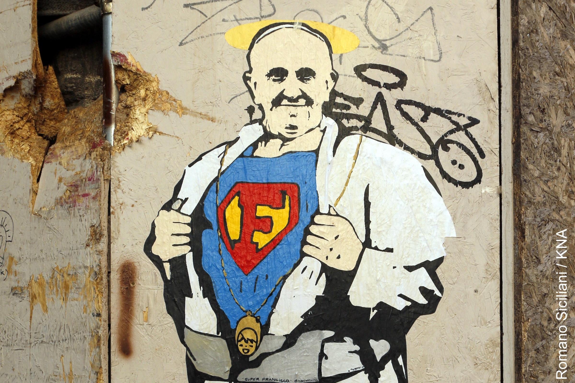 Bildmotiv Veranstaltung Fratelli Tutti_Papst Franziskus_copyright Romano Siciliani_KNA