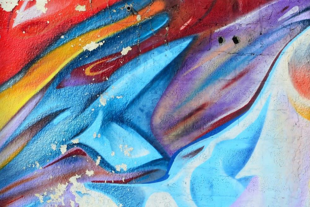 Bunte Wand