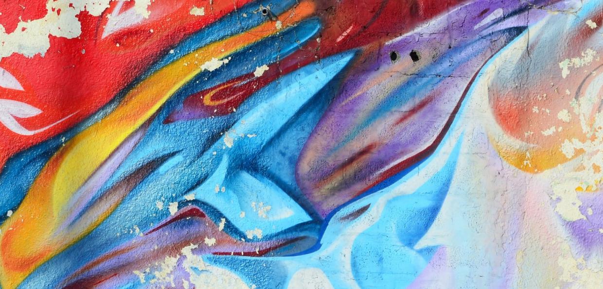 Bunte Wand