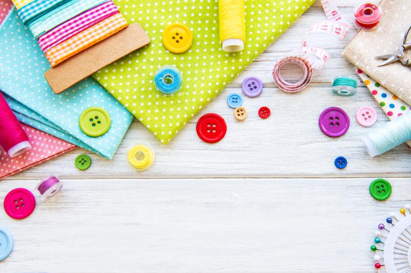 Nähen - buntes Zubehör